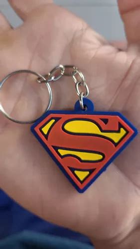 5 Chaveiros Emborrachados Escudo Superman Parcelamento Sem Juros