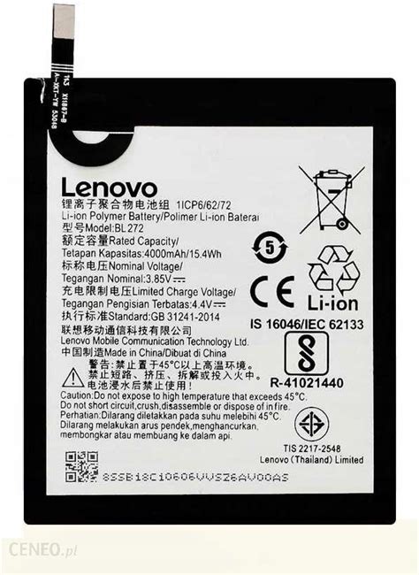 Bateria Bateria Lenovo Bl Vibe K Power Mah Opinie I Ceny Na