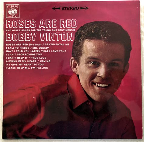 Bobby Vinton Roses Are Red Vinyl LP Album Stereo R11967636