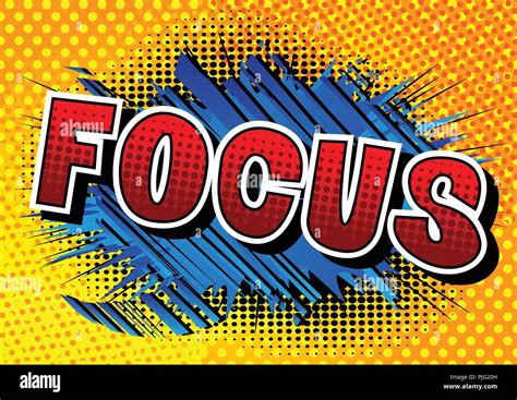 Focus Vector Illustrated Comic Book Style Phrase Stock Vector Image