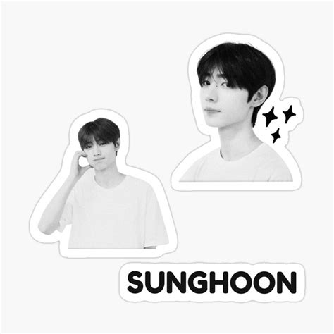 Enhypen Sunghoon Grayscale Bandw Ver Sticker By Yeasitrus Scrapbook