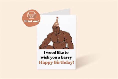 Printable Barry Wood Birthday Card Barry Wood Meme Barry Wood Birthday