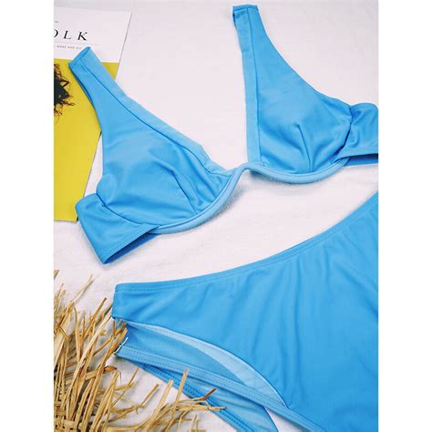 Bikini De Cintura Alta Con Realce Para Mujer Traje De Ba O Sexy Con