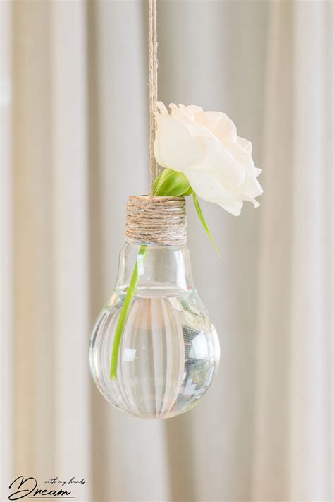 Diy Light Bulb Flower Vase Craft