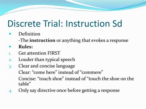 Ppt Aba And Discrete Trial Teaching Powerpoint Presentation Free