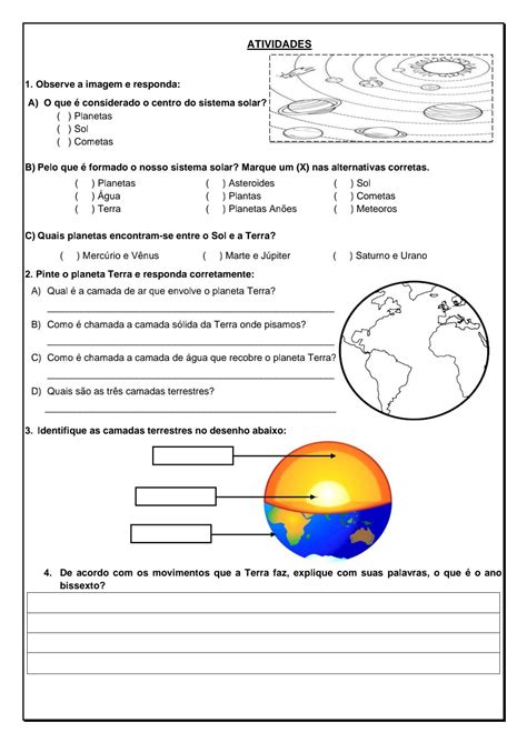 👍apostila De Ciências Sistema Solar Atividades De Ciência Sistema Solar Atividades De Geografia