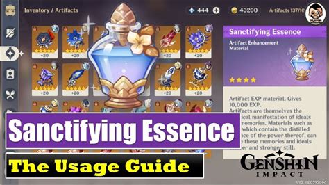 👏 Sanctifying Essence | Upgrade Artifacts without using Resin | Genshin ...