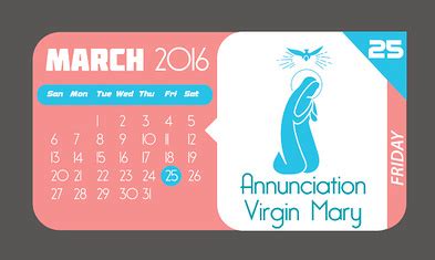 25 March Annunciation Virgin Mary Stock Vector | Royalty-Free | FreeImages