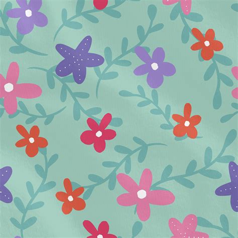 Ocean Floral On White Hopland Fabrics