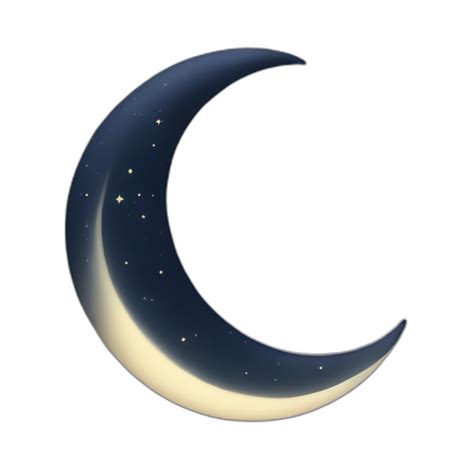 Crescent Moon On Top Of Cloud Ai Emoji Generator