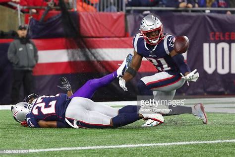 Duron Harmon Of The New England Patriots Intercepts A Pass In The End