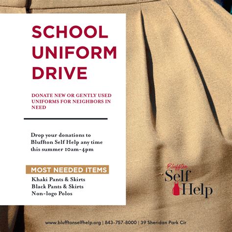 School Uniform Drive - Bluffton Self Help