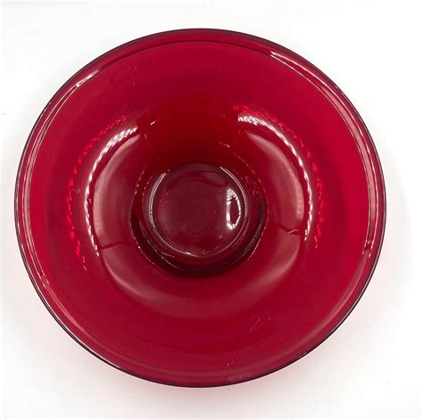 Whitefriars Ruby Red Glass Fruit Bowl 1963 Etsy