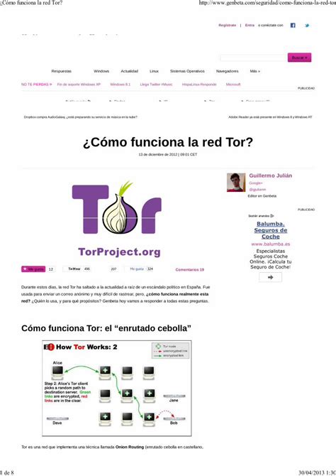 Pdf C Mo Funciona La Red Tor Dokumen Tips