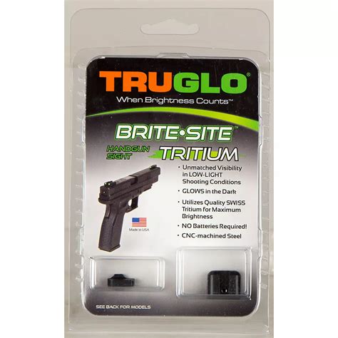 Truglo Brite Site Tritium Pistol Night Sights Academy