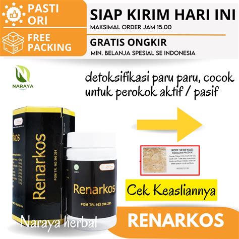 Jual HERBAMED RENARKOS Obat Paru Paru Basah Batuk Berdahak Berdarah