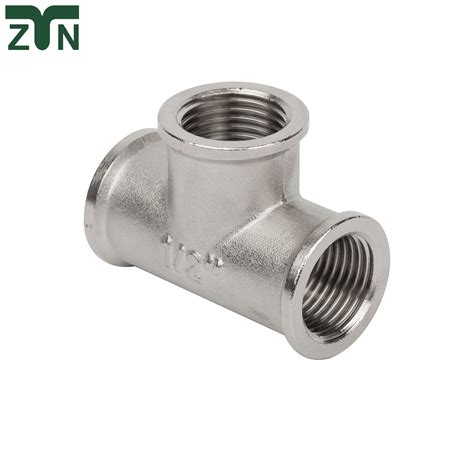 Aluminium Plastic Pipe Copper Connector Equal Tee Brass Compression