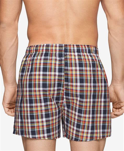 6 LOT Men S Checker Plaid Shorts Assorted Cotton Boxers Trunks