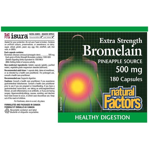 Natural Factors Bromelain Pineapple Capsules