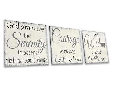 Serenity Prayer Inspirational Wood Wall Art Rusticly Inspired Signs