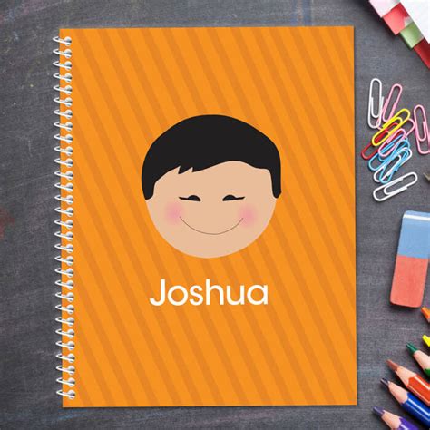 kids zone personalized gifts notebooks orange kids notebook