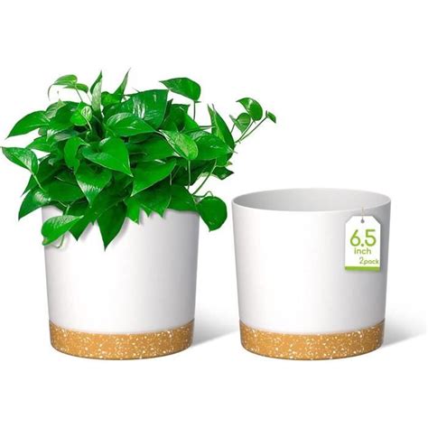 ZMTECH Pots de Fleurs de 16 5cm Jardinières Modernes avec Trous de