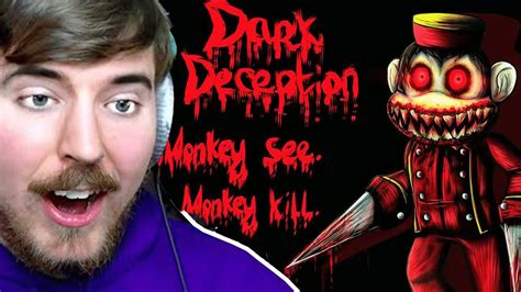 A Very Scary Monkey Behind Me Dark Deception Gameplay Youtube