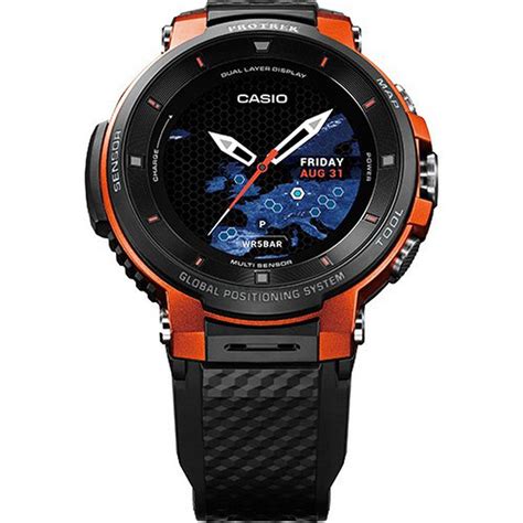 Reloj Casio Pro Trek Wsd F30 Rgbae Smartwatch Negro Naranja — Joyeriacanovas