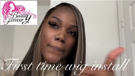 Installing A Lace Front Wig For The First Timebeauty Forever Youtube