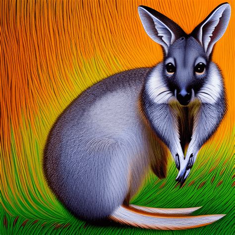 Wallaby In The Grass · Creative Fabrica