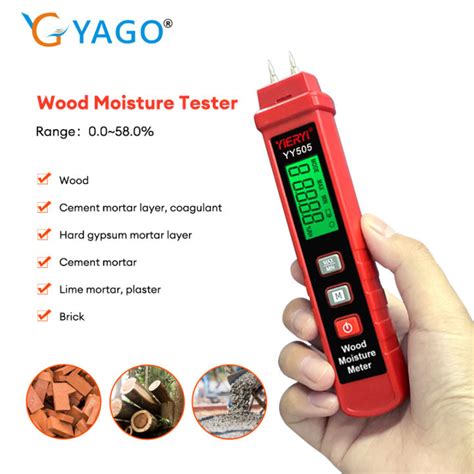 Rcyago Wood Moisture Tester Inductive Digital Display Timber