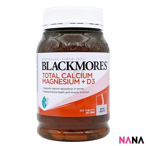 Blackmores Total Calcium And Magnesium D3 200 Tablets Exp06 2024