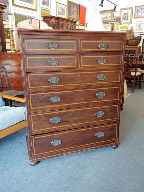 Antique English Tall Chest Drawers Astute Furnishings