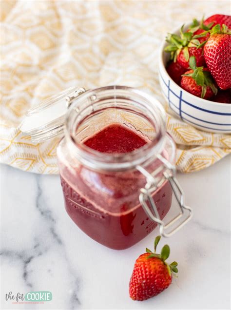 Easy Homemade Strawberry Simple Syrup • The Fit Cookie