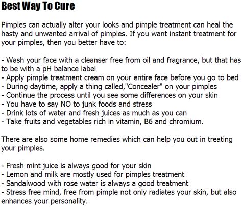 Best Pimple Treatment - Best Way To Cure - Acne Natural Remedy