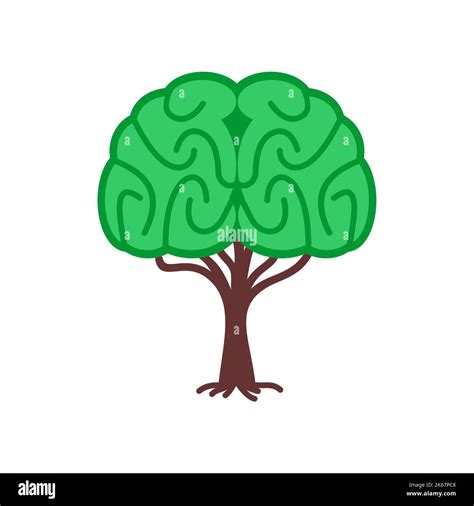 Brain Tree Brains On A Tree Vector Illustration Stock Vector Image