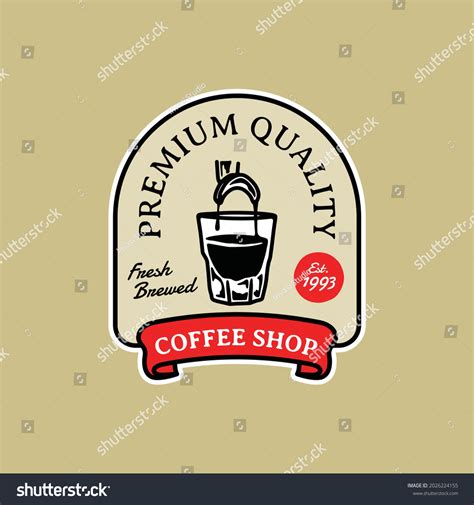 Illustration Manual Brewed Coffee Vintage Logo Stock Vector Royalty