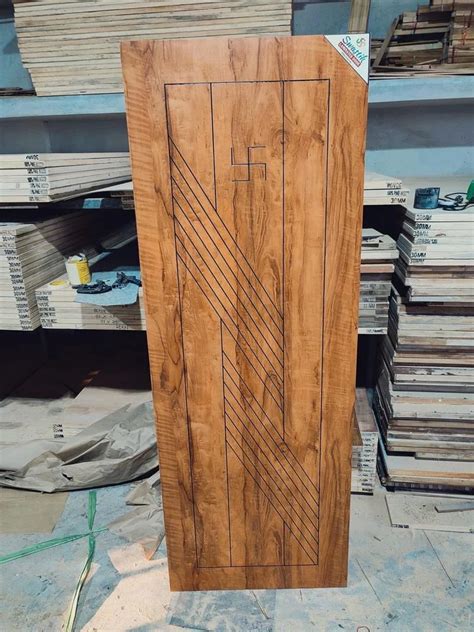 Interior Swastik Cnc Cutting Wooden Door For Apartment Height