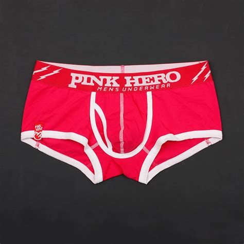 Funny Cotton Pink Hero Mens Briefs Underwear Cheap Plus Size Underwear