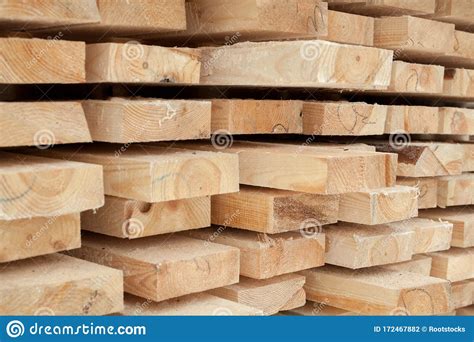 Wooden Planks Air Drying Timber Stack Stock Photo Image Of Nature