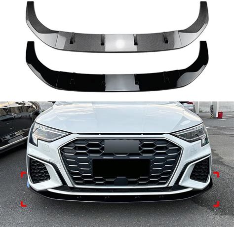 Amazon ADAPEY Front Bumper Lip Compatible With 2021 2023 Audi A3