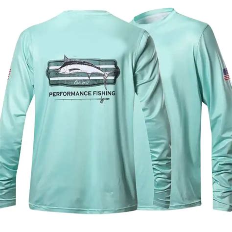 Custom Logo Breathable Long Sleeve Dry Fit Fishing Wear Quick Dry Uv