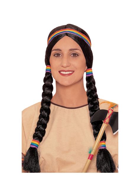 Indian Squaw Braided Wig Indian Costumes