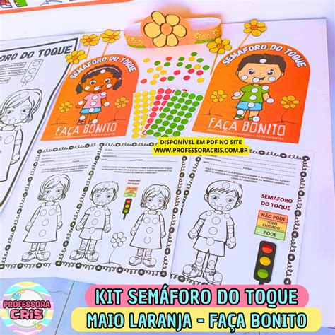 Semáforo Do Toque Molde - Kit Semáforo do Toque – Maio Laranja – Professora Cris – Ensinando com ...