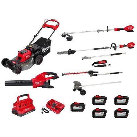 Milwaukee M18 Fuel 18v Cordless Mower Dual Blower String Trimmer 4