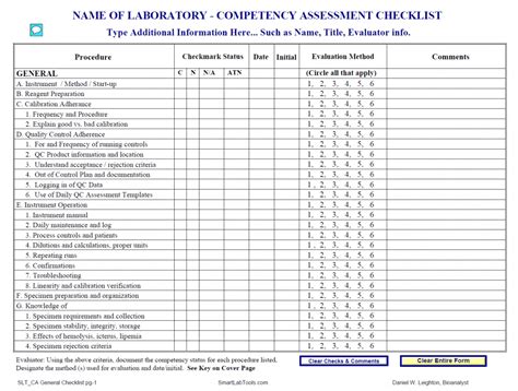 Smartlabtools Sltcompetency Assessment Forms