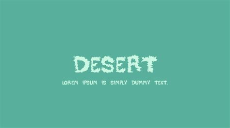 Desert Font : Download Free for Desktop & Webfont