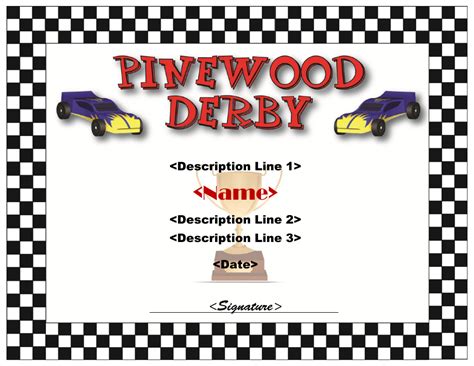 Pinewood Derby Certificate Template Download Fillable Pdf Templateroller