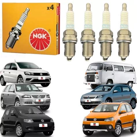 Jogo Kit Velas Ignição Ngk Vw Polo Fox Gol G4 G5 G6 1 0 1 6