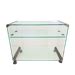 Vintage Gallotti Radice Bar Cart Glas Brons Serveerwagen Trolley